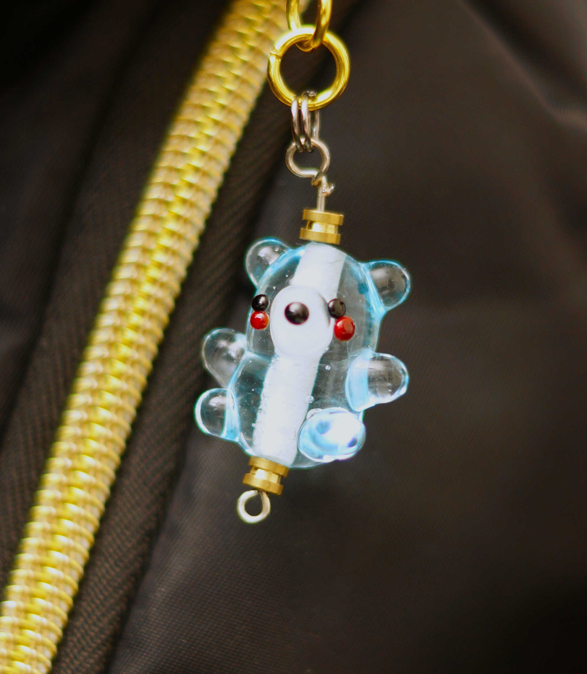 Little Bear Charm glass teddy keychain